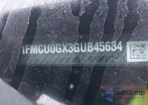 2016 Ford Escape Se z USA, uszkodzony, nr VIN 1FMCU0GX3GUB45634